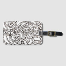 Wavy Bendy Circles Square Abstract Pen Drawing