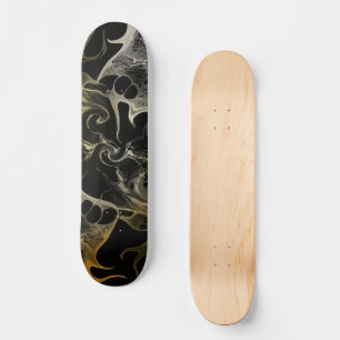 WAVY BLACK AND WHITE STYLE SKATEBOARD