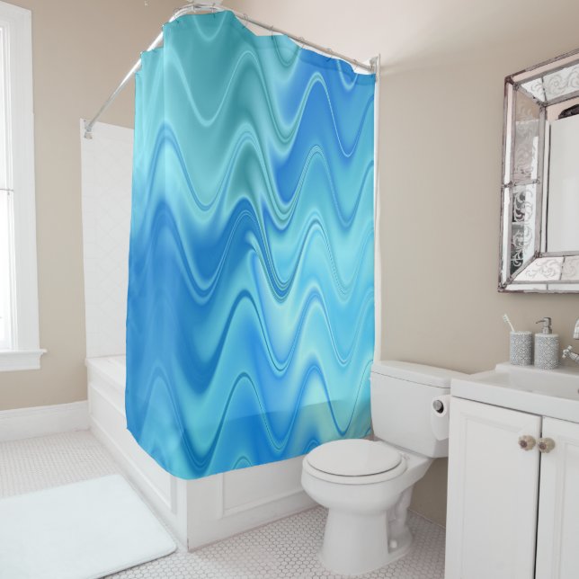 Wavy Blue Abstract (In Situ)