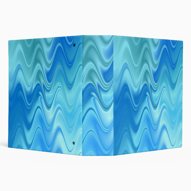 Wavy Blue Abstract Binder (Background)