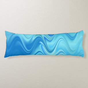 Wavy Blue Abstract Body Pillow