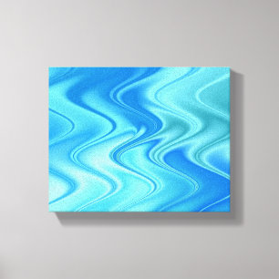Wavy Blue Abstract Canvas Print