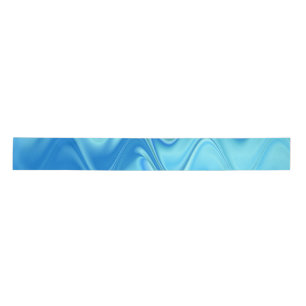 Wavy Blue Abstract Satin Ribbon