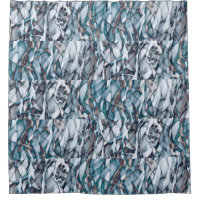 Wavy Blue Gold Abstract Art Beach Towel