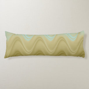 Wavy Blue Green Orange Abstract Body Pillow