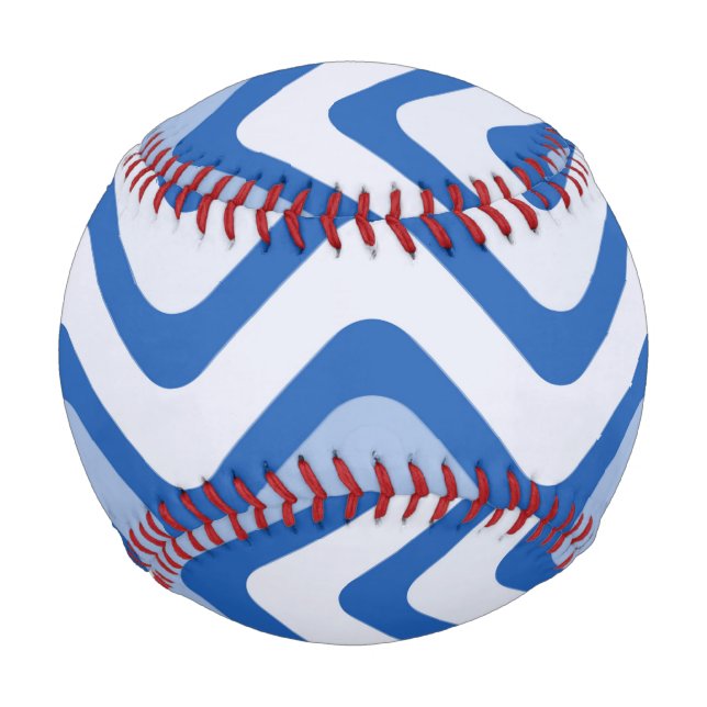 Wavy Blue Pattern Baseball (Front)