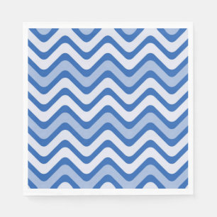 Wavy Blue Pattern Napkin