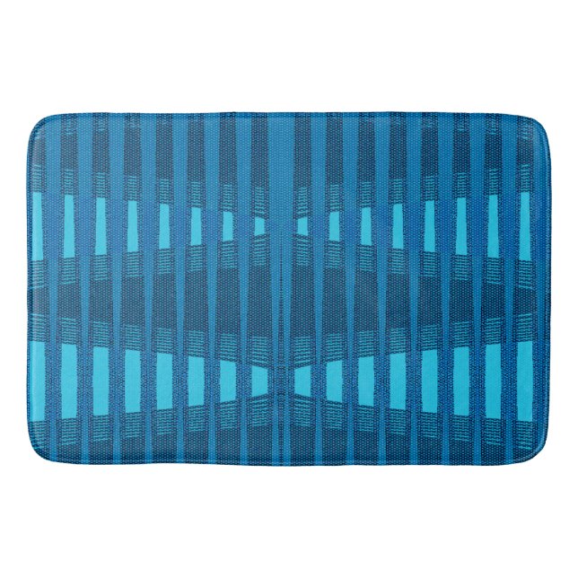 Wavy Blues 2 Bath Mat (Front)