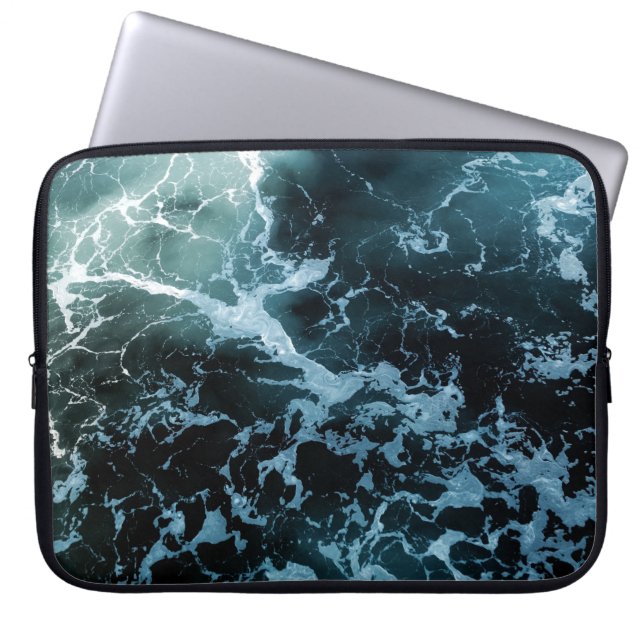 WAVY BODY OF WATER LAPTOP SLEEVE (Front)