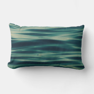Wavy body of water lumbar pillow