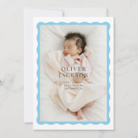Wavy border cutesy design for a baby boy