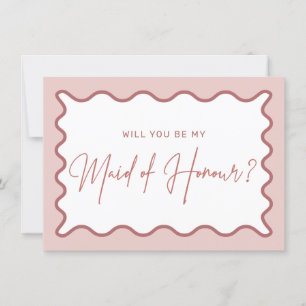 Wavy Border Matron of Honour Proposal Card