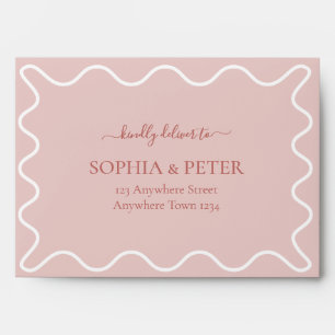 Wavy Border w/ Return Address 5x7 Envelope