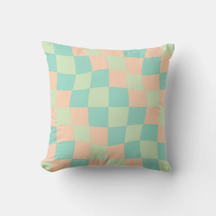 Wavy Chequered Pattern Throw Pillow