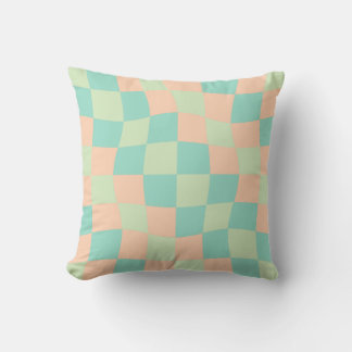 Wavy Chequered Pattern  Throw Pillow