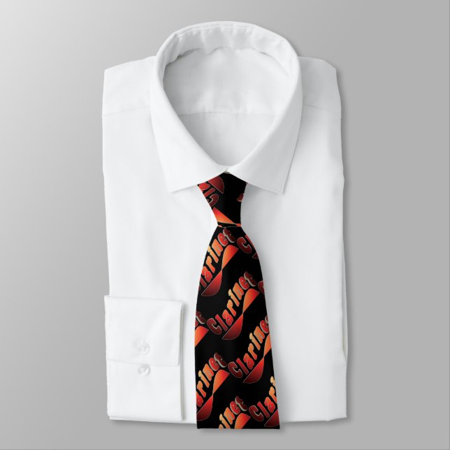 Wavy Clarinet Tie (Tied)