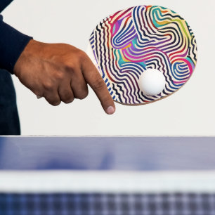 Wavy colour lines   ping pong paddle