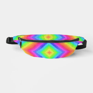 Wavy Colourful Square Psychedelic Pattern  Fanny Pack