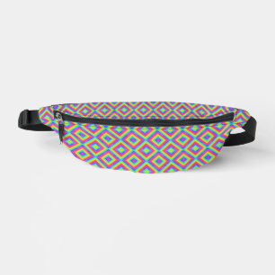 Wavy Colourful Square Psychedelic Pattern  Fanny Pack