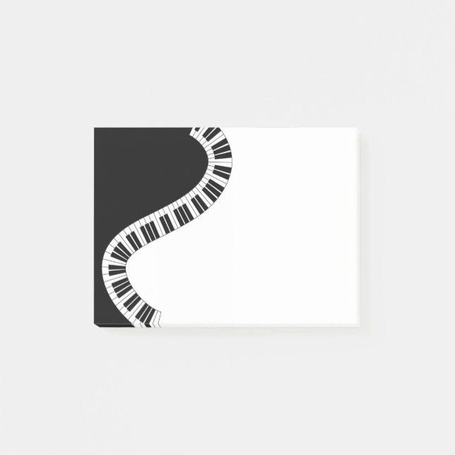 Wavy Curved Piano Keys Post-it Notes (Front)