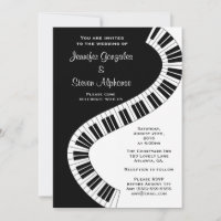 Wavy Curved Piano Keys Wedding