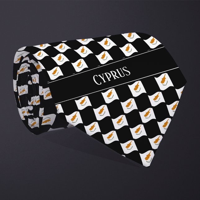 Wavy Cyprus Flag Pattern  Tie (Creator Uploaded)