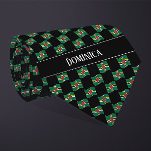 Wavy Dominica Flag Pattern  Tie