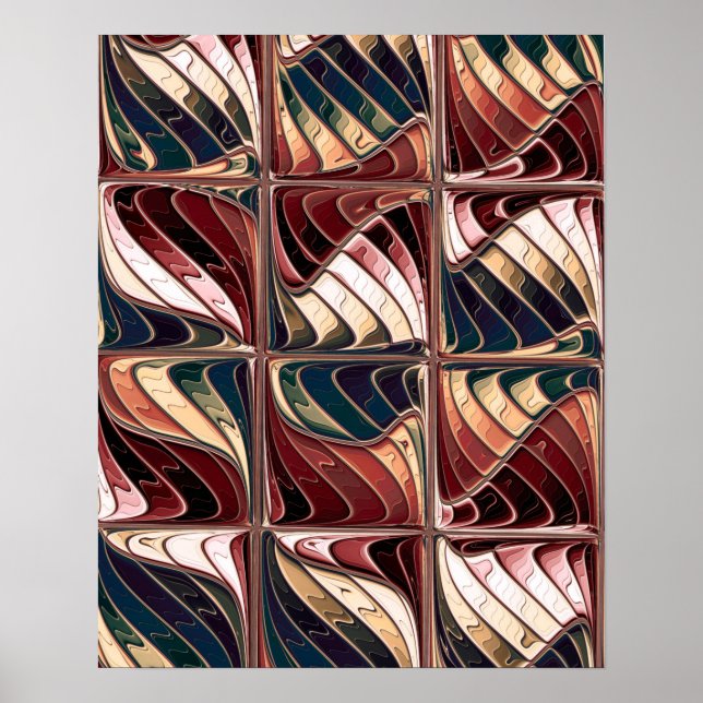 Wavy Fractal Pattern  Poster (Front)