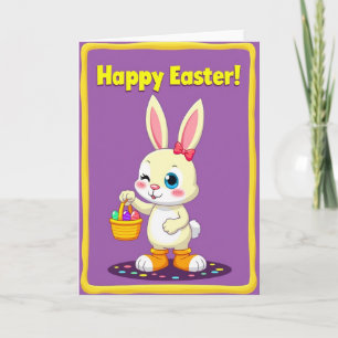 Wavy Frame Easter Bunny Card