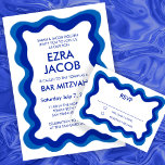 Wavy Frame Modern Chic Custom Bar Bat Mitzvah RSVP Card<br><div class="desc">Perfect RSVP CARDS to include for a bat mitzvah, bar mitzvah or other Jewish celebration! Hand made messy brushstroke loops frame for you on the front side! FULLY CUSTOMIZABLE! Click on “Personalize” above to edit the text. Click "edit using design tool" to adjust the fonts, colours and placements and to...</div>