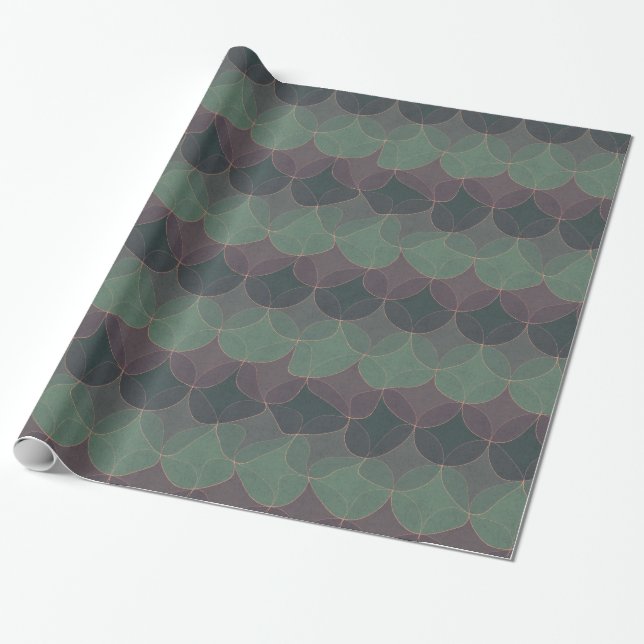 Wavy Geometric Wrapping Paper (Unrolled)