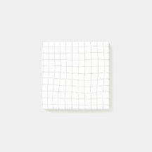 Wavy Grid Sticky Notes - Black and White