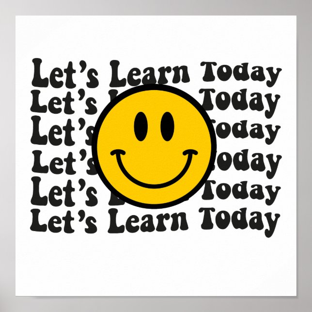 Wavy Groovy Let's Learn Today  Poster (Front)