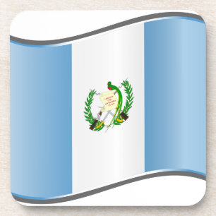 Wavy Guatemala Flag Coaster