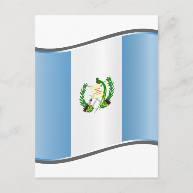 Wavy Guatemala Flag Postcard (Front)