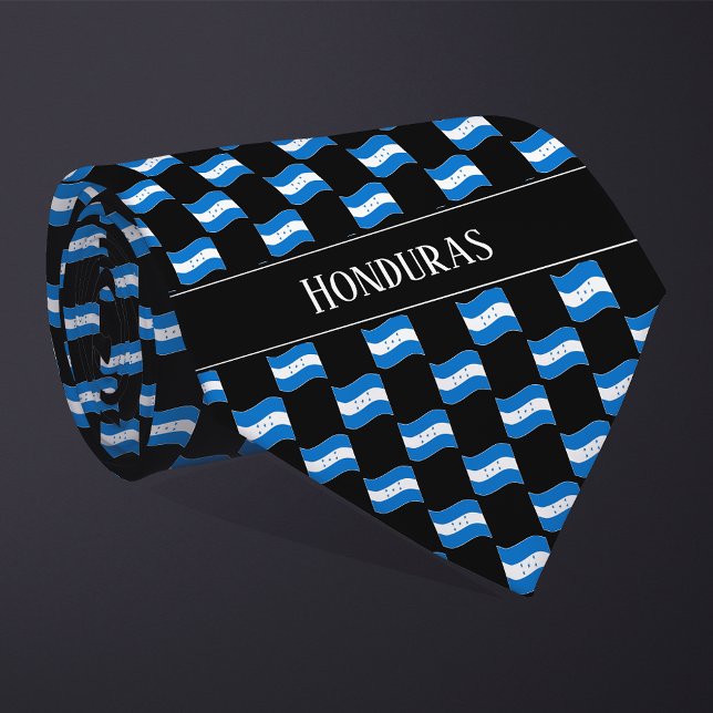 Wavy Honduras Flag Pattern  Tie (Creator Uploaded)