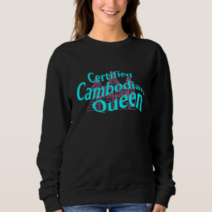 Wavy Khmer Cambodian Queen Angkor Wat Sweatshirt