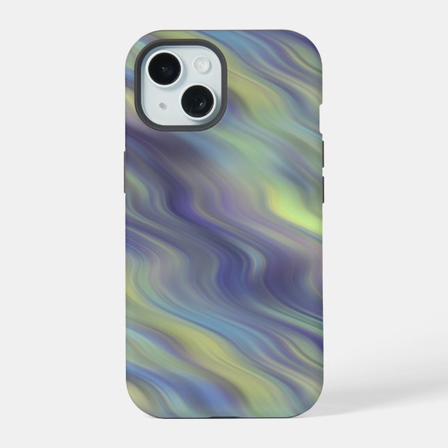 Wavy Lavender Texture iPhone 15 Case (Back)