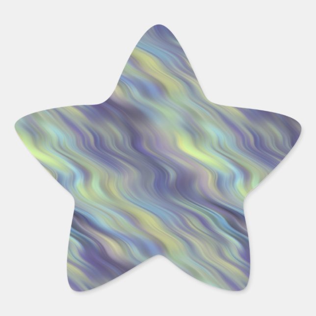 Wavy Lavender Texture Star Sticker (Front)