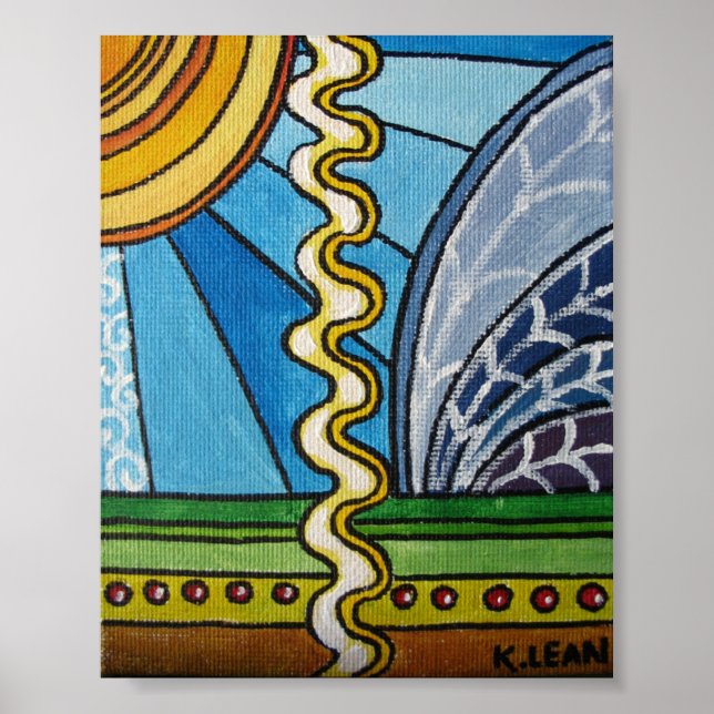 Wavy Line Scene Print (Front)