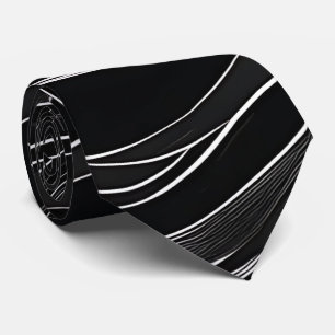 Wavy Lines Abstract Neck tie