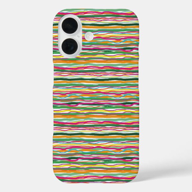 Wavy Lines Earth Tone Hippie All Over Print Case-Mate iPhone Case (Back)