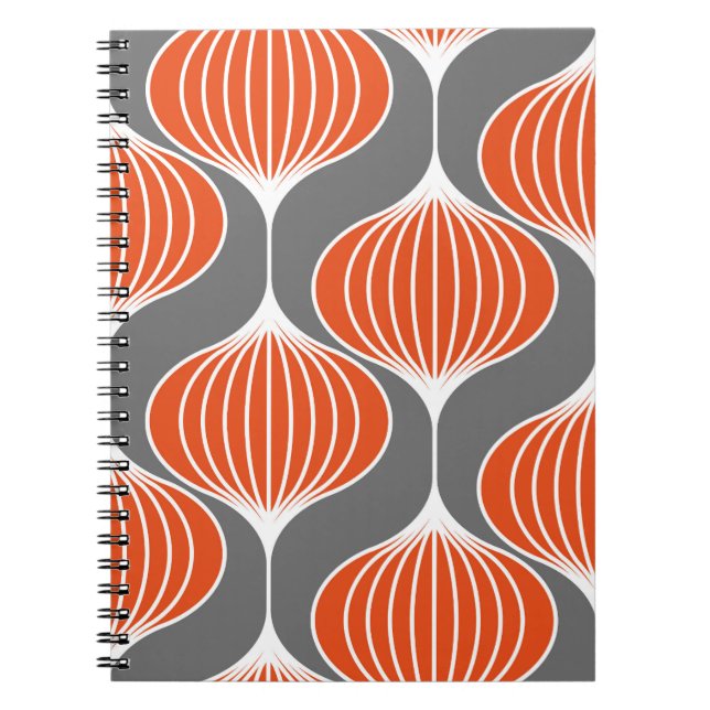 Wavy lines: geometric vintage pattern. notebook (Front)