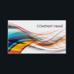 Wavy Lines Modern Science and Technology Business Card<br><div class="desc">Professional 2-sided design for your high-tech business, career professions and more. To change the text, use the personalize option. For more extensive text changes such as changes to the font, font colour, or text layout, choose the customize option. This design can be requested for any of the products offered at...</div>