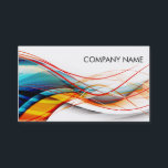 Wavy Lines Modern Science and Technology Business Card<br><div class="desc">Professional 2-sided design for your high-tech business, career professions and more. To change the text, use the personalize option. For more extensive text changes such as changes to the font, font colour, or text layout, choose the customize option. This design can be requested for any of the products offered at...</div>