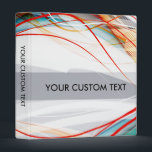 Wavy Lines Modern Science and Technology Custom Binder<br><div class="desc">Professional design for your high-tech business, career professions and more. To change the text, use the personalize option. For more extensive text changes such as changes to the font, font colour, or text layout, choose the customize option. This design can be requested for any of the products offered at Zazzle,...</div>