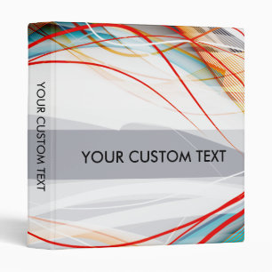 Wavy Lines Modern Science and Technology Custom Binder