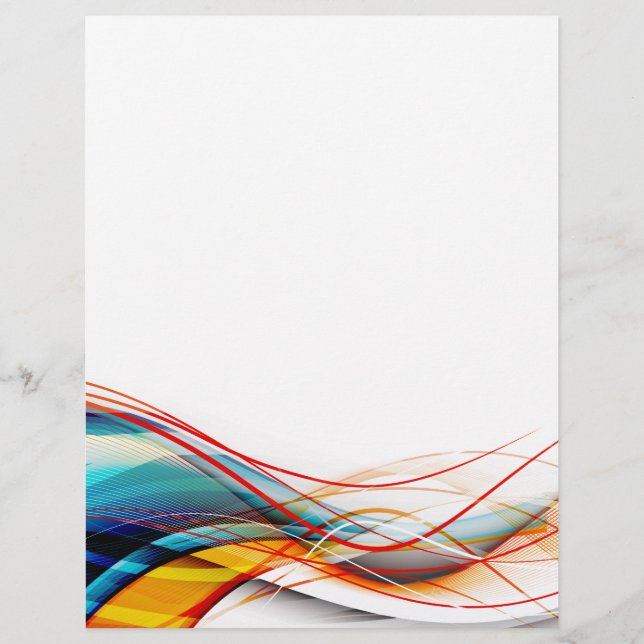 Wavy Lines Modern Science and Technology Custom Flyer (Front)