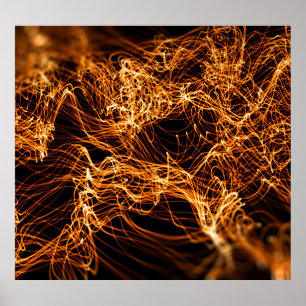 Wavy lines, round particles, string theory. poster