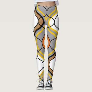 Wavy lines, seamless geometric pattern. leggings